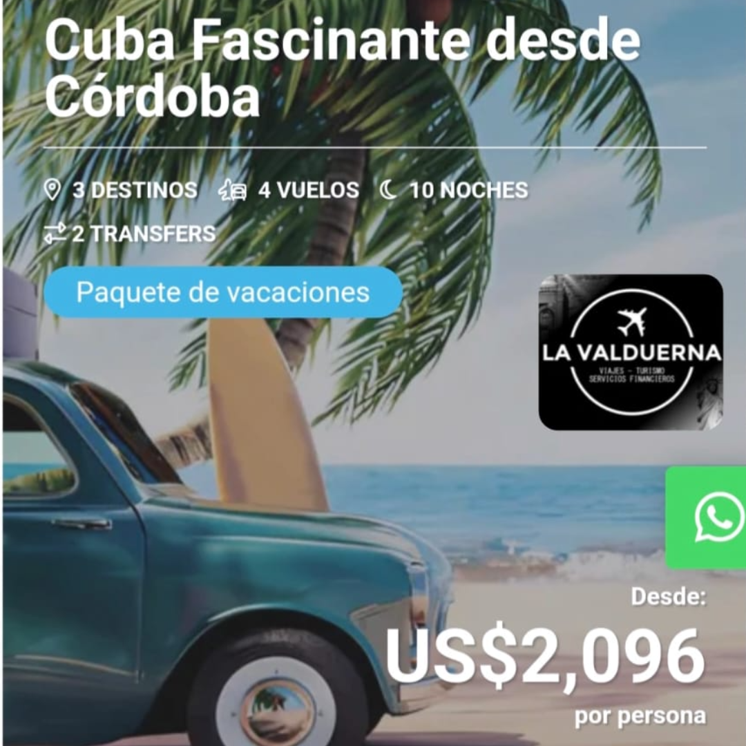 Paquete de vacaciones a Cuba Fascinante desde Córdoba con La Valduerna